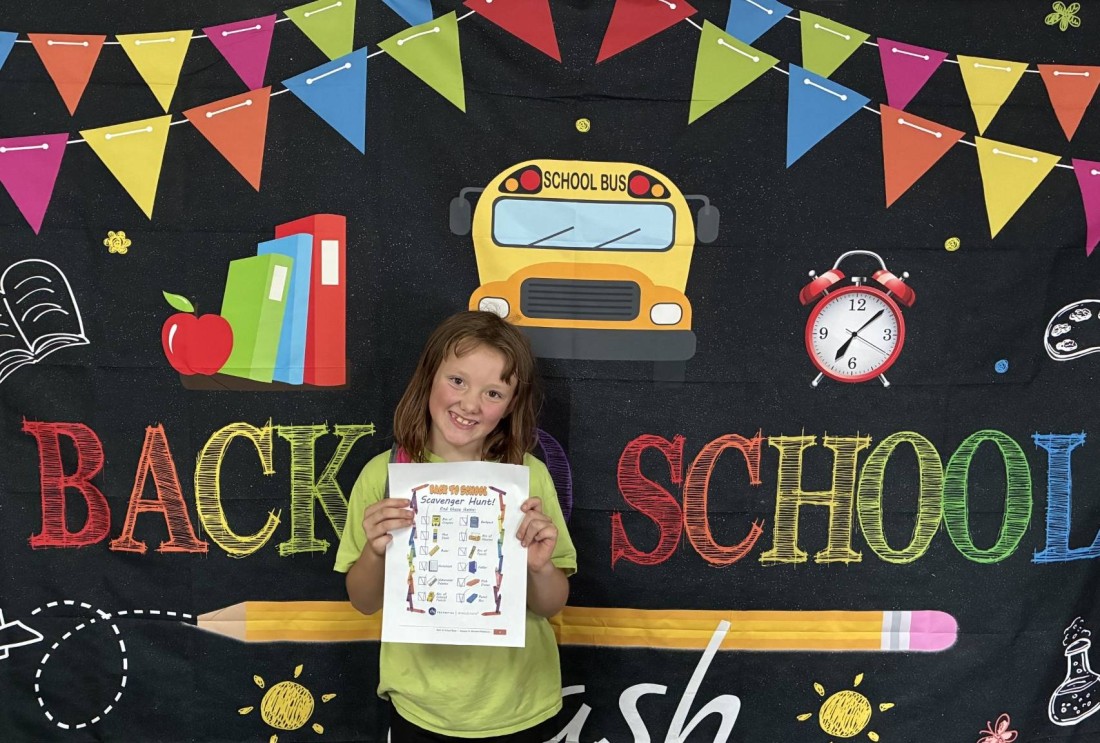 Child at a back to school event hosted by RHP Social & Bayshore Manufactured Homes