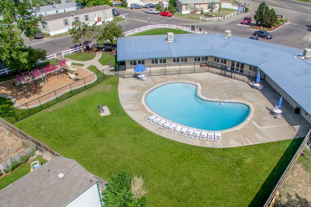 Find the Best Manufactured Home Community for You Near Denver - Wikiup%20aerial%20view%20of%20pool%20and%20clubhouse%20in%20Henderson%20CO