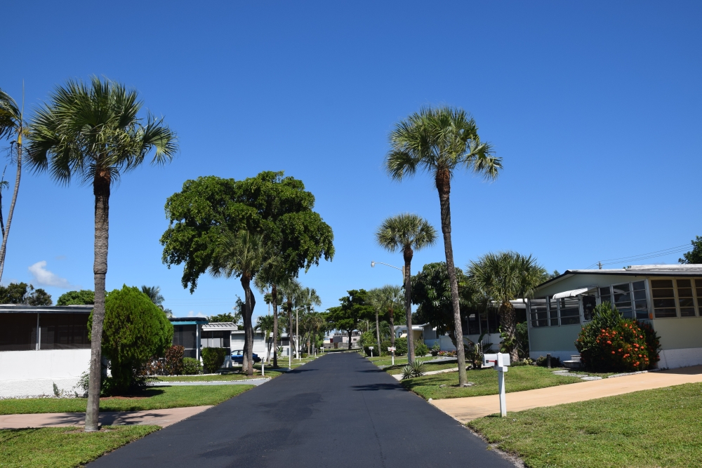 Havenwood driveway view of the community in Pompano Beach near Fort Lauderdale FL