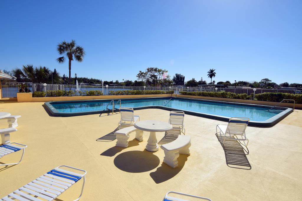 Lantana Cascade pool side view in Lantana FL