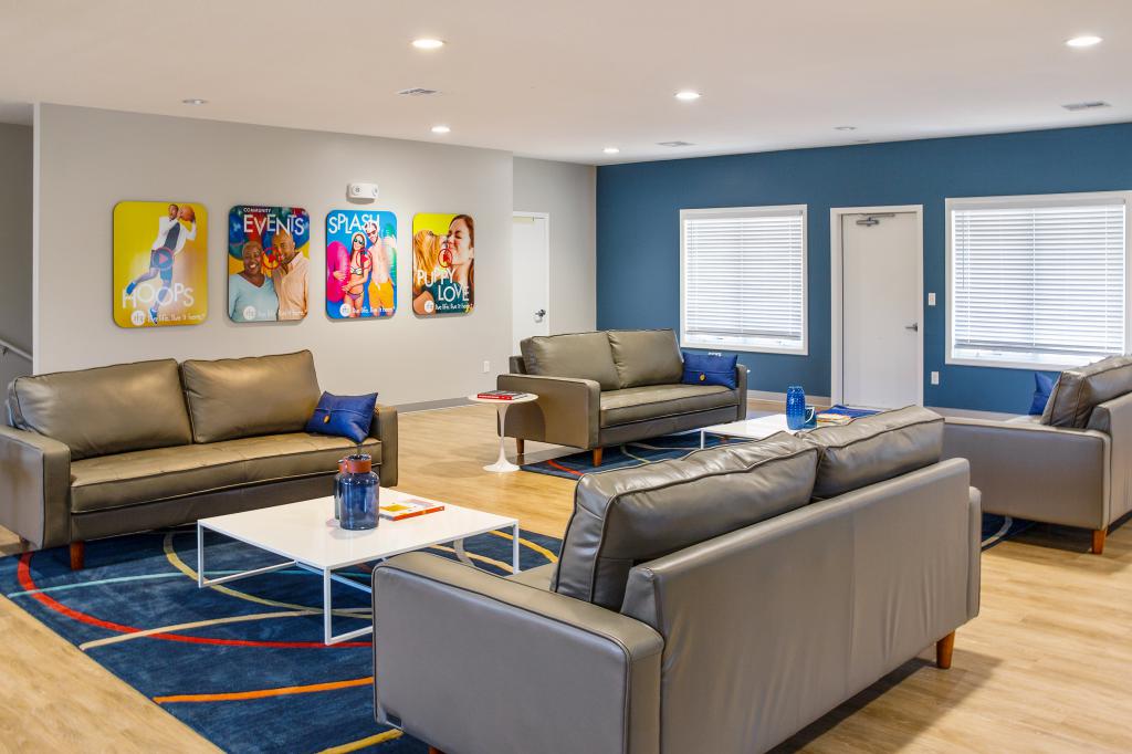 Colonial Gardens community clubhouse interior in Manhattan Kansas