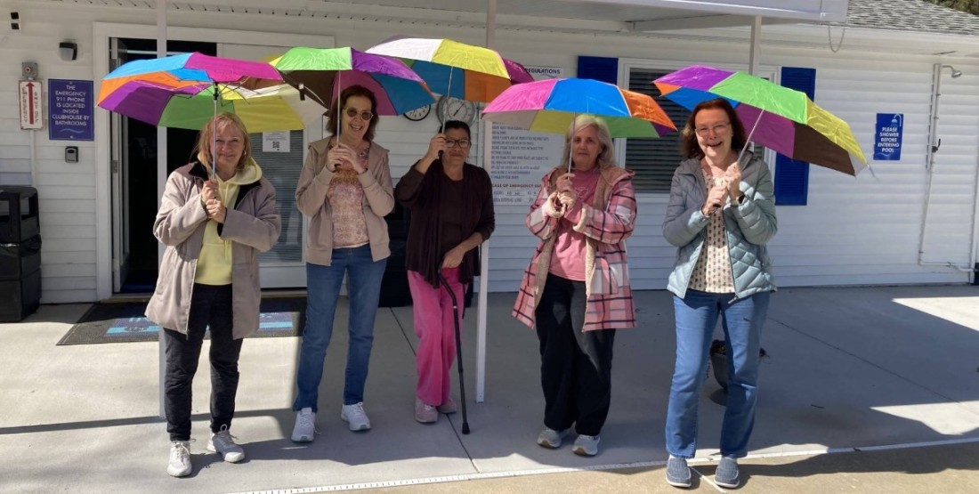 The Rainy Day Social event at the Pinewood Estates community of Barnegat, NJ, proves community living is fun, rain or shine