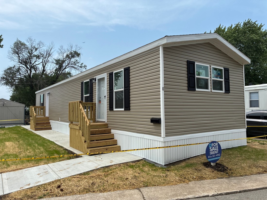 A brand new manufactured home in the Springdale Lake community of Belton, MO